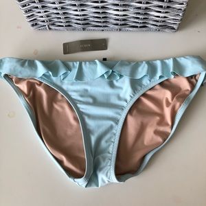 J CREW Light Blue Bikini Bottoms Size S New